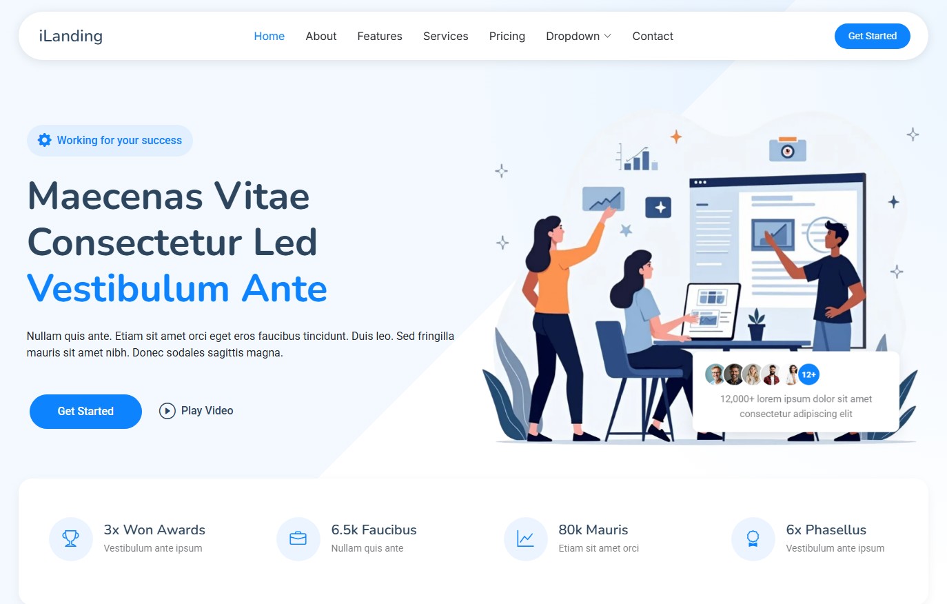 iLanding Boostrap Tema