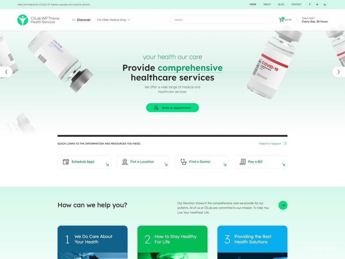 CliLab - Medikal ve Sağlık WordPress Teması