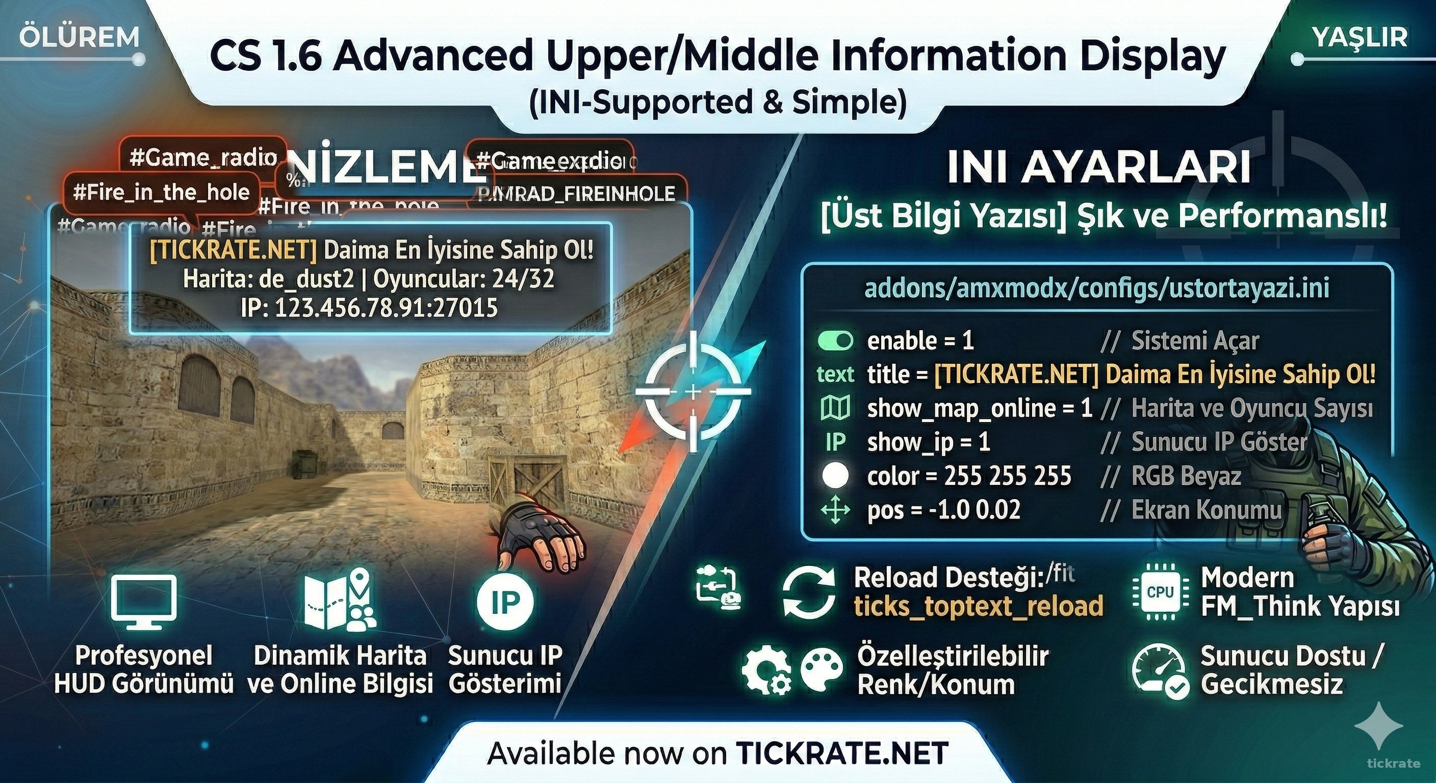 Gelişmiş Üst/Orta Bilgi Yazısı (INI Destekli & Sade)